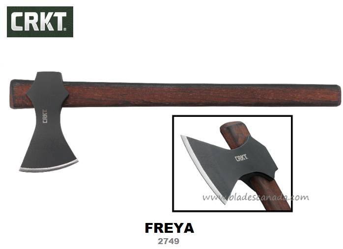 CRKT Freya Utility Axe, 1055 Carbon, Hickory Handle, CRKT2749 - Click Image to Close